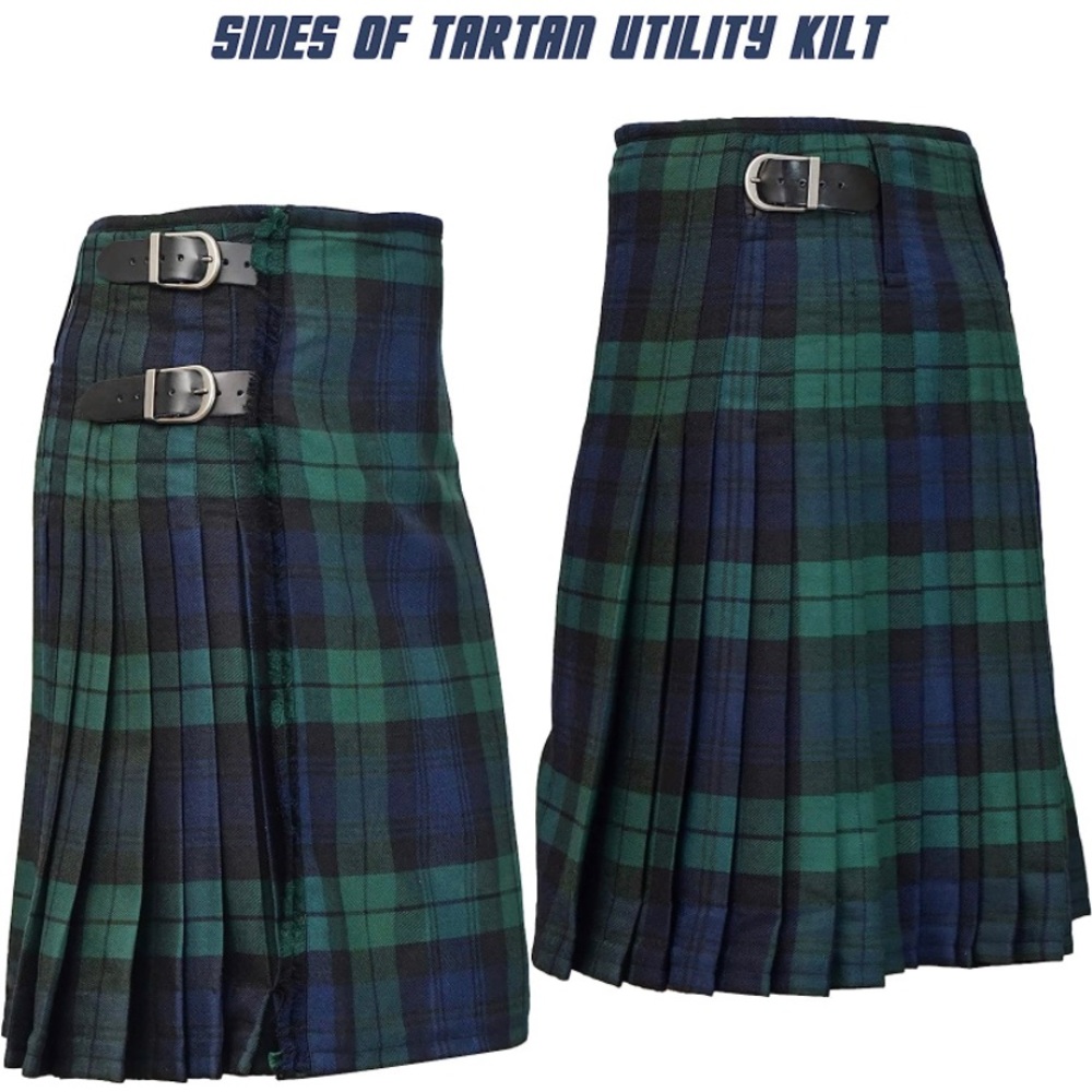 Highland Redstone Traditional Tartan Kilt for Men 8 Yard Scottish Mens Kilt